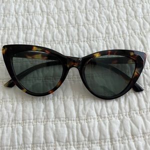 Free People Cat Eye Tortoise Sunglasses